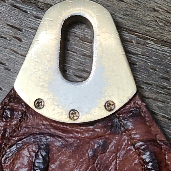 BRAHMIN CROC EMBOSSED LEATHER CROSSBODY PURSE - Picture 8 of 16